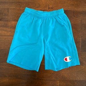 Champion Teal Fleece Sweat Shorts Size Large